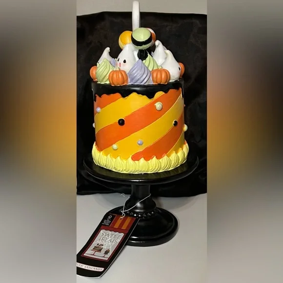 Sweet Treats Halloween Cake Ghost Pumpkins Candy Icing Decoration - Picture 5 of 11